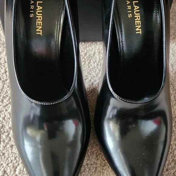 Saint Laurent Black Patent Leather Heels - Picture 2 of 10